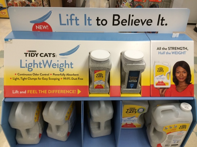 cat litter, POS display, Tidy Cats